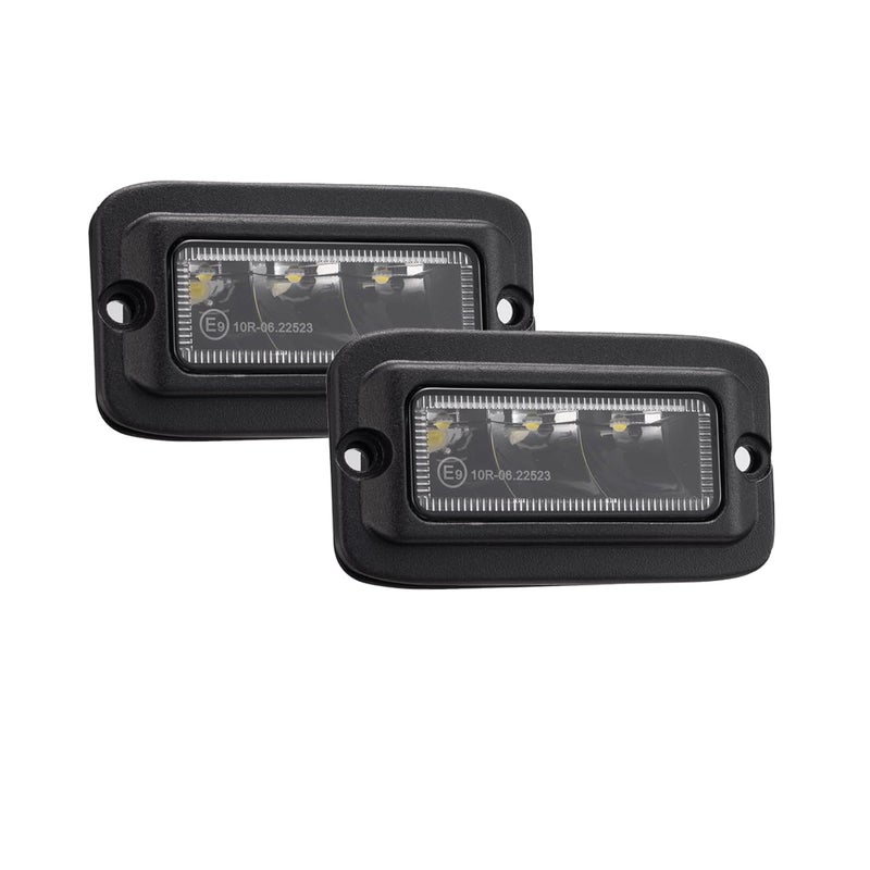 Raycharm 43 Offroad FlushMount LED Pods Super Bright 6000K CoolWhite Spot Beam Reverse Backup Light for Jeep Truck UTV ATV IP68 WaterproofShockproof 12V24V 2Pack