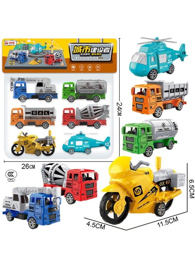 Card Head Bag Boy Play Back Car Project Fire Transportation Law Enforcement Team Scene Suit Children's Toys-Color:54688 Hanging Bag  090-73  - Image 5