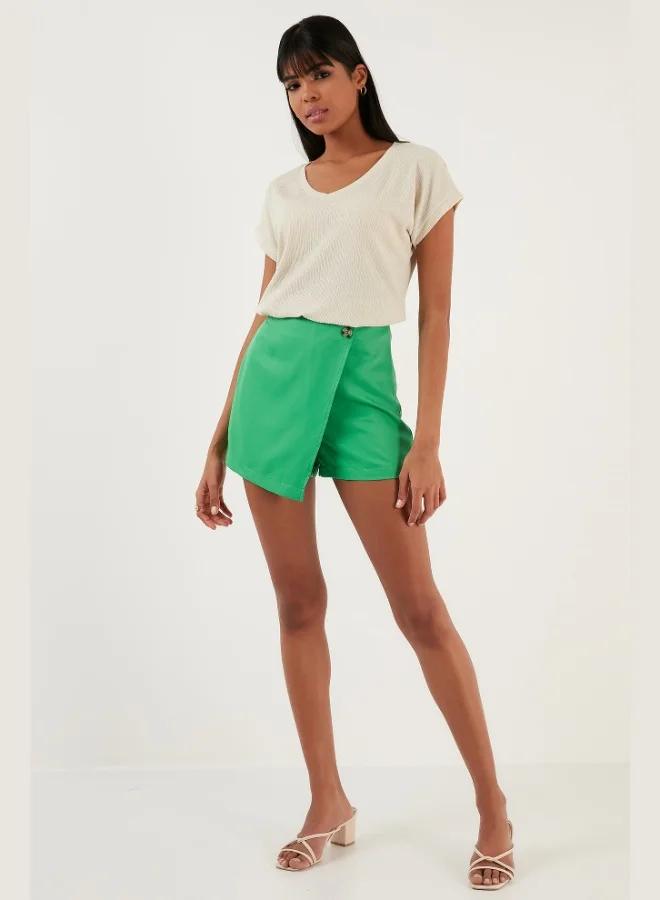 Lela Lela Comfortable Cut Flexible V-Neck Blouse Women's BLOUSE 5865039