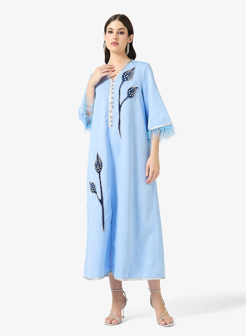 Khizana Embroidered Jalabiya - Image 1