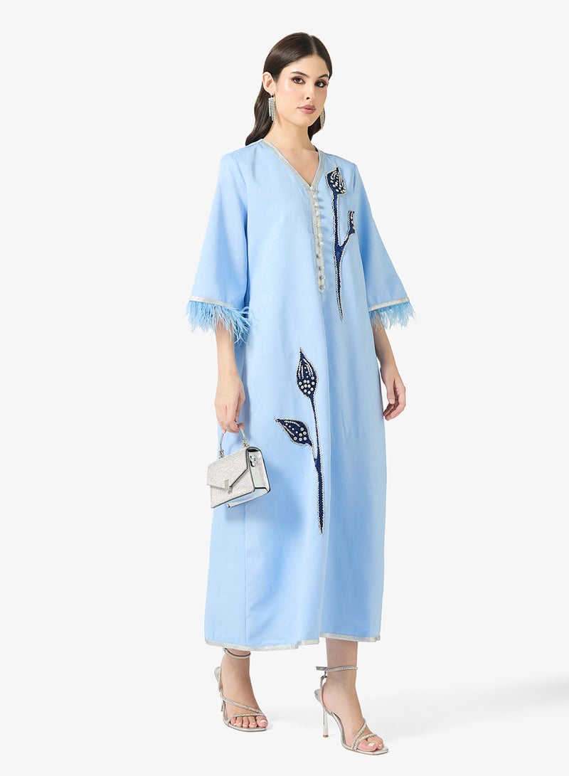 Khizana Embroidered Jalabiya - Image 4