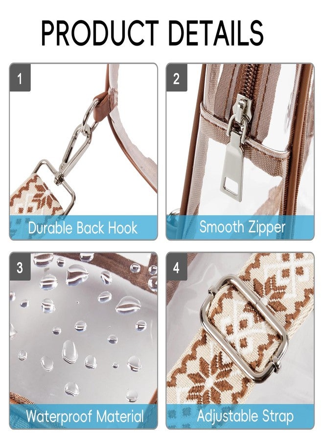 حقيبة كلوسي الشفافة للمناسبات الرياضية، حقيبة كروس شفافة، محافظ صغيرة شفافة - Image 5