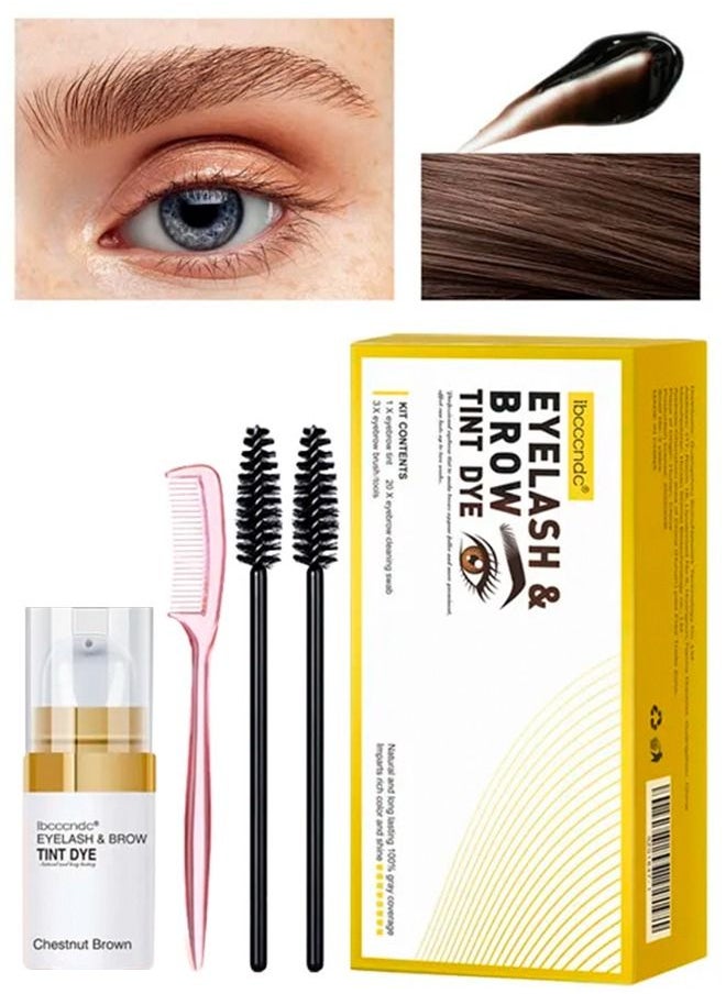 ibcccndc Eyelash Tint Color Kit Instant Eyebrow Brown Hair Color Kit Voluminous Coloring for Lash and Brow Perfect Partner for Lash Perm Lift Lamination Treatment  - Image 1