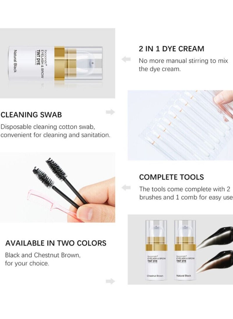 ibcccndc Eyelash Tint Color Kit Instant Eyebrow Brown Hair Color Kit Voluminous Coloring for Lash and Brow Perfect Partner for Lash Perm Lift Lamination Treatment  - Image 5