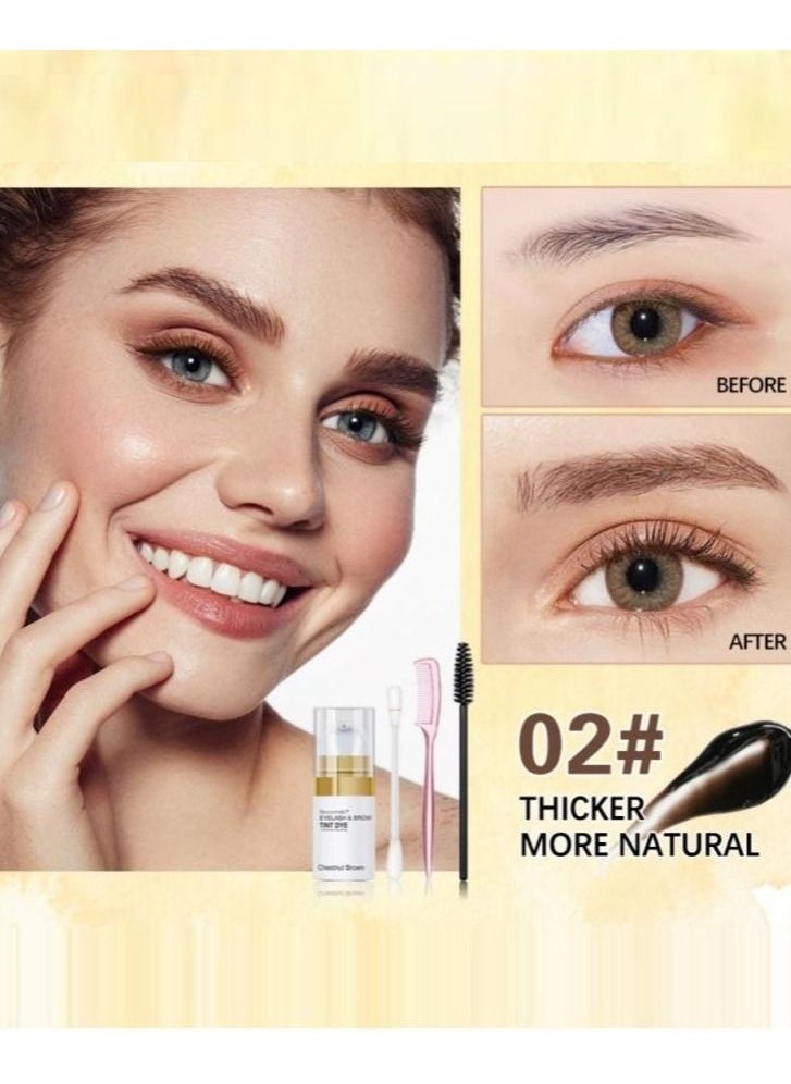 ibcccndc Eyelash Tint Color Kit Instant Eyebrow Brown Hair Color Kit Voluminous Coloring for Lash and Brow Perfect Partner for Lash Perm Lift Lamination Treatment  - Image 3