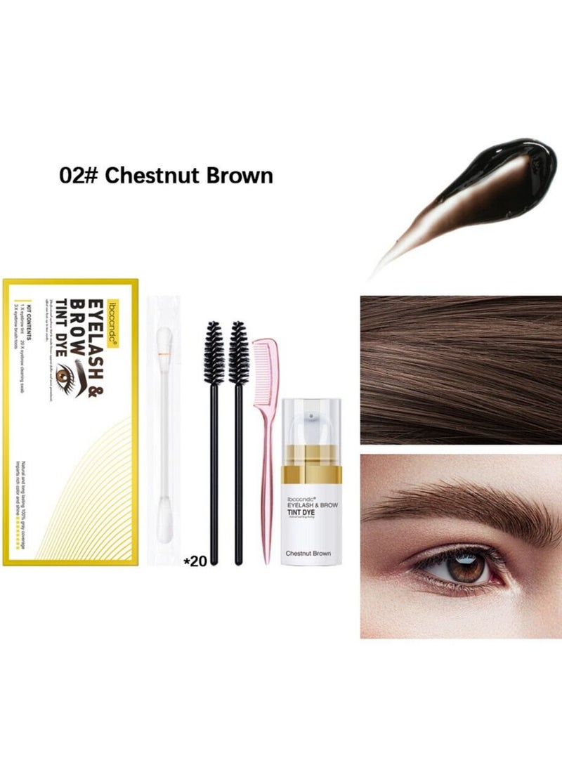 ibcccndc Eyelash Tint Color Kit Instant Eyebrow Brown Hair Color Kit Voluminous Coloring for Lash and Brow Perfect Partner for Lash Perm Lift Lamination Treatment  - Image 2