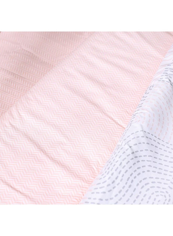 Danube Home Bliss 6 Piece King Comforter Set 240x260 cm Peach | Cotton /Viscos -180 Thread Count Breathable Bedding Sheet And Pillow Cases For Bedroom - Image 3