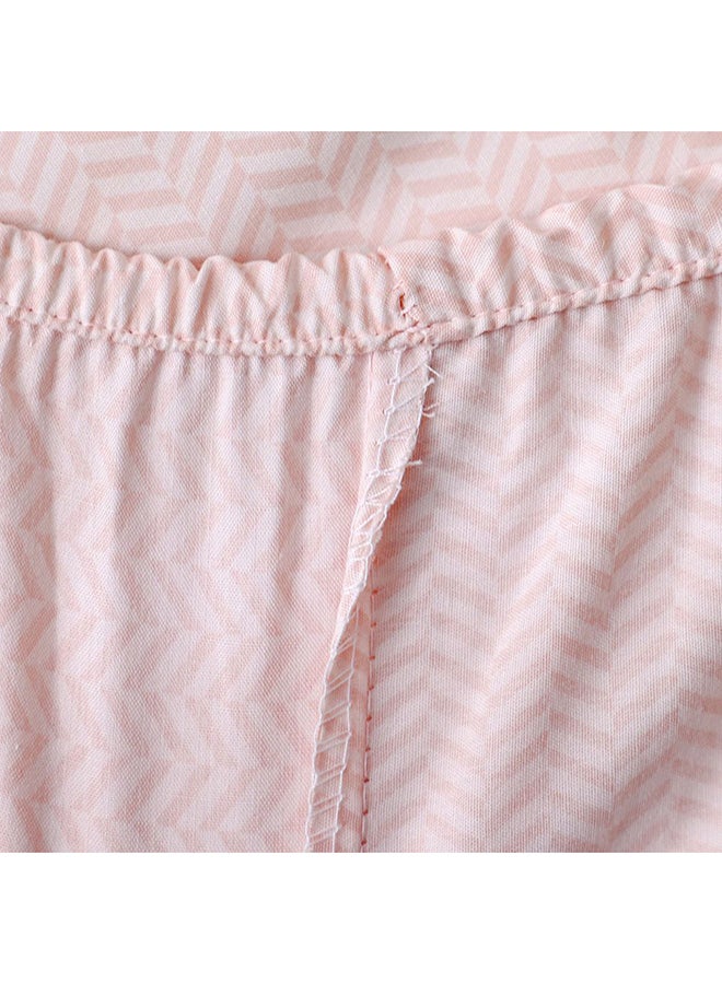 Danube Home Bliss 6 Piece King Comforter Set 240x260 cm Peach | Cotton /Viscos -180 Thread Count Breathable Bedding Sheet And Pillow Cases For Bedroom - Image 5