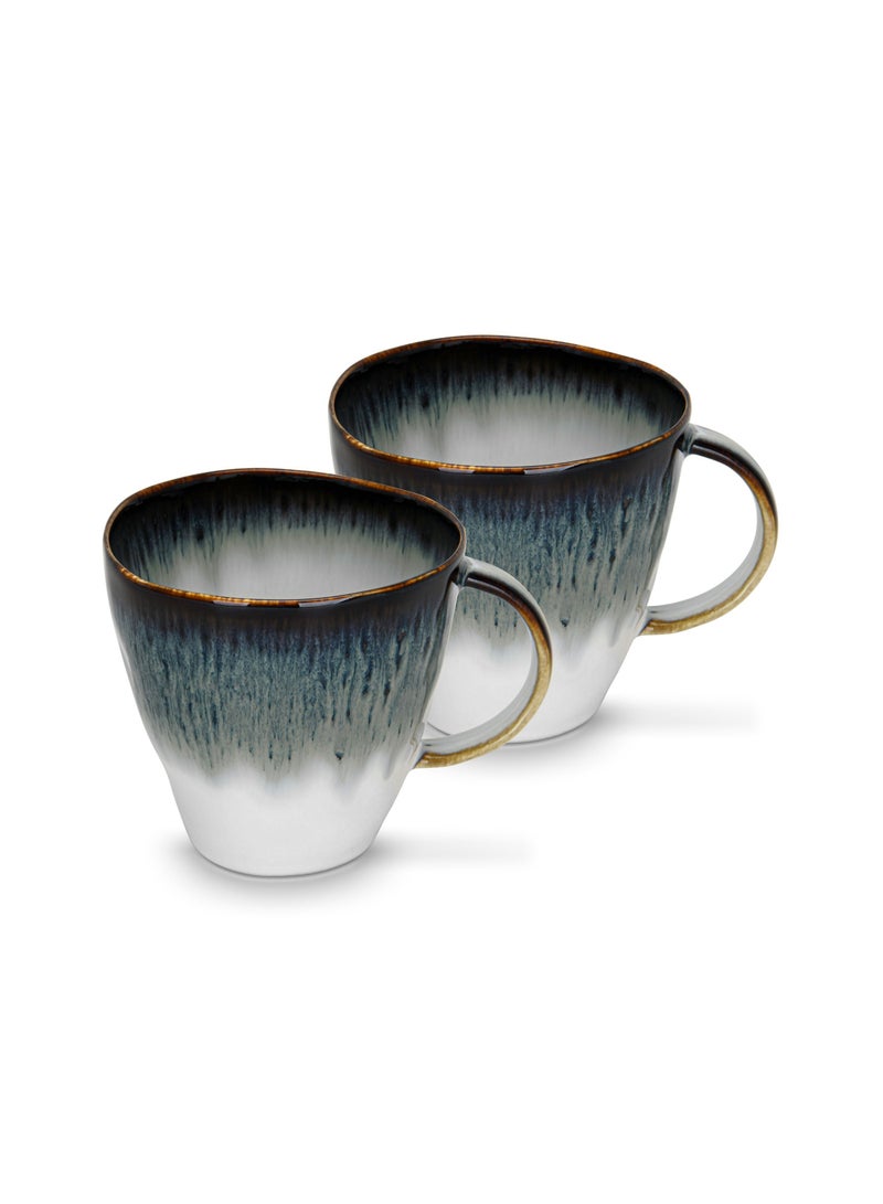 Fissman كوبين من سلسلة جالاكتيكا، سعة 370 مل، كوب قهوة/شاي، مثالي لمحبي القهوة مع اللاتيه والكابتشينو والشوكولاتة الساخنة - Image 1