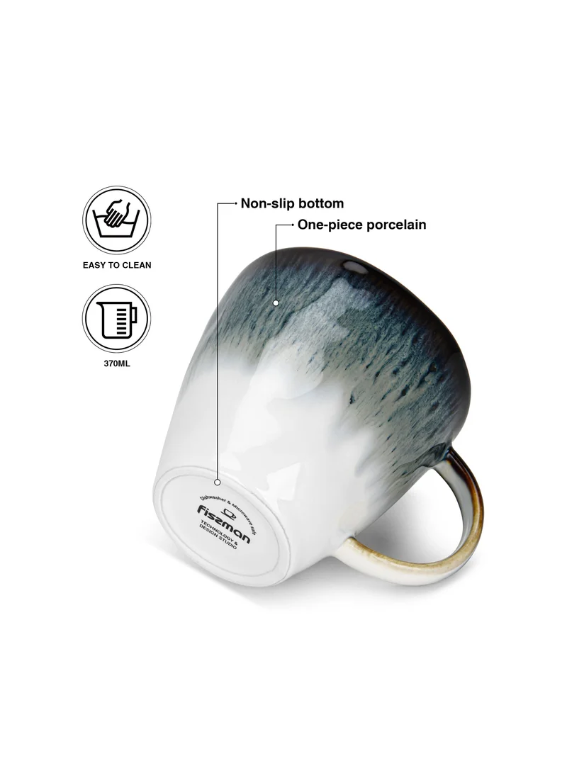 Fissman  2pc Mug 370ml Galactica Series, Coffee/Tea Cup, Perfect for Coffee Lover for Latte, Cappuccino, Hot Choco  | Best Price UAE