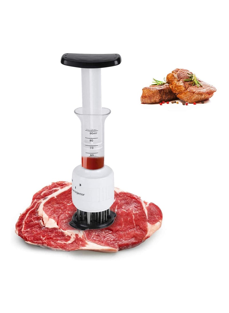 SYOSI - Meat Tenderizer, Stainless Steel Seasoning Marinade Injector, Sauces Injector, Meat Marinade Injector, Needle Injector, Steaks Flavor Syringe, BBQ Baking Tool - Image 1