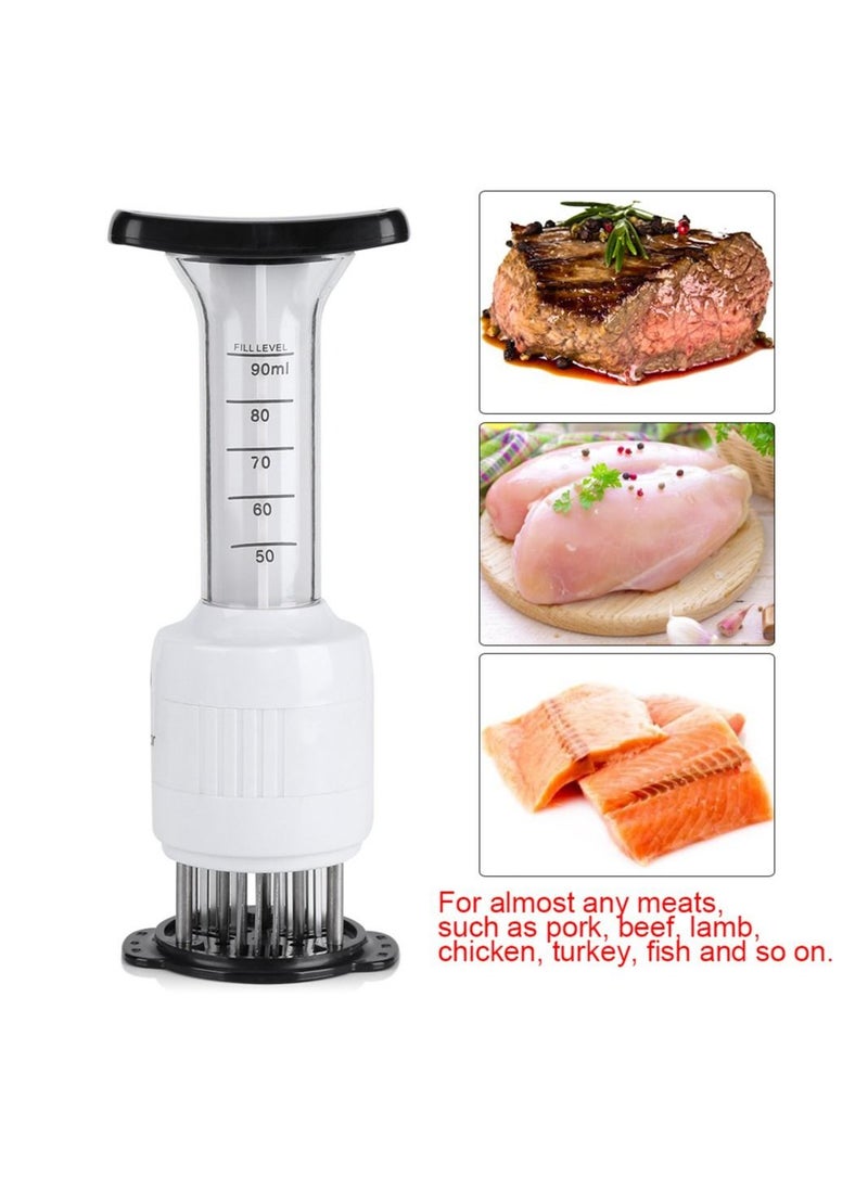 SYOSI - Meat Tenderizer, Stainless Steel Seasoning Marinade Injector, Sauces Injector, Meat Marinade Injector, Needle Injector, Steaks Flavor Syringe, BBQ Baking Tool - Image 1