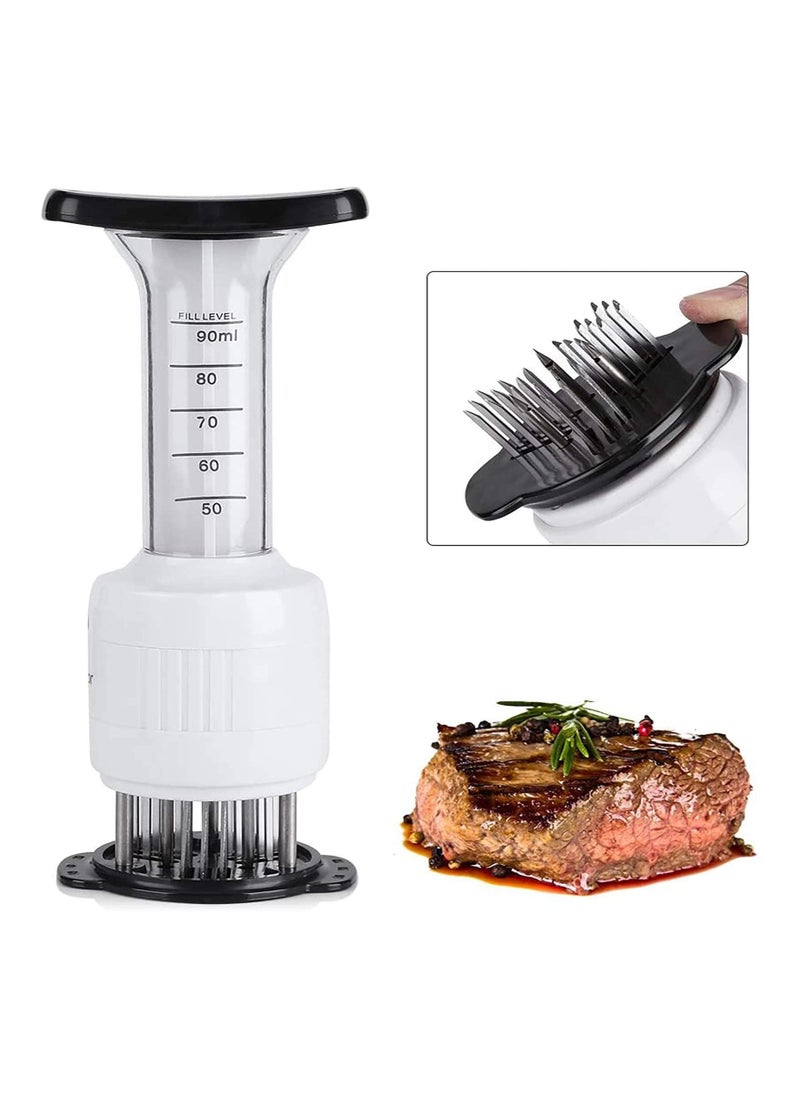 SYOSI - Meat Tenderizer, Stainless Steel Seasoning Marinade Injector, Sauces Injector, Meat Marinade Injector, Needle Injector, Steaks Flavor Syringe, BBQ Baking Tool - Image 1