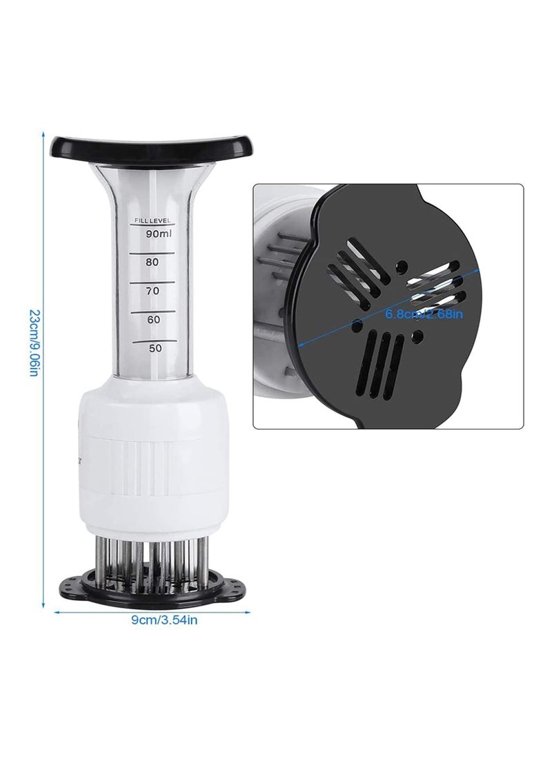 SYOSI - Meat Tenderizer, Stainless Steel Seasoning Marinade Injector, Sauces Injector, Meat Marinade Injector, Needle Injector, Steaks Flavor Syringe, BBQ Baking Tool - Image 1