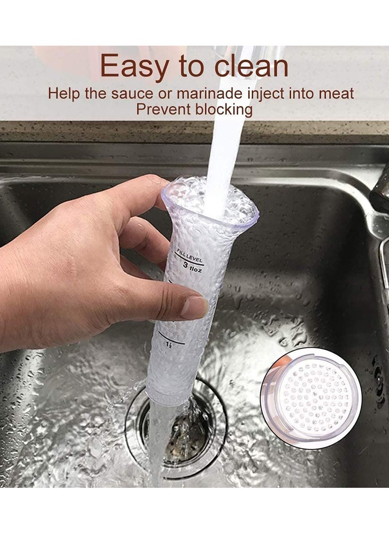 SYOSI - Meat Tenderizer, Stainless Steel Seasoning Marinade Injector, Sauces Injector, Meat Marinade Injector, Needle Injector, Steaks Flavor Syringe, BBQ Baking Tool - Image 1