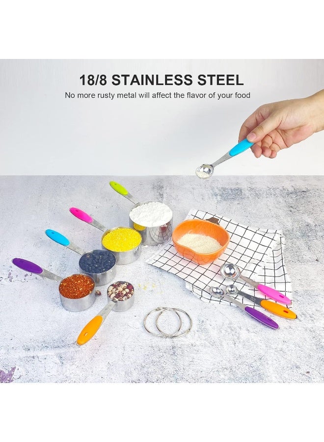 SKY-TOUCH 10 Piece Measuring Cups and Measuring Spoons Set  - Image 4