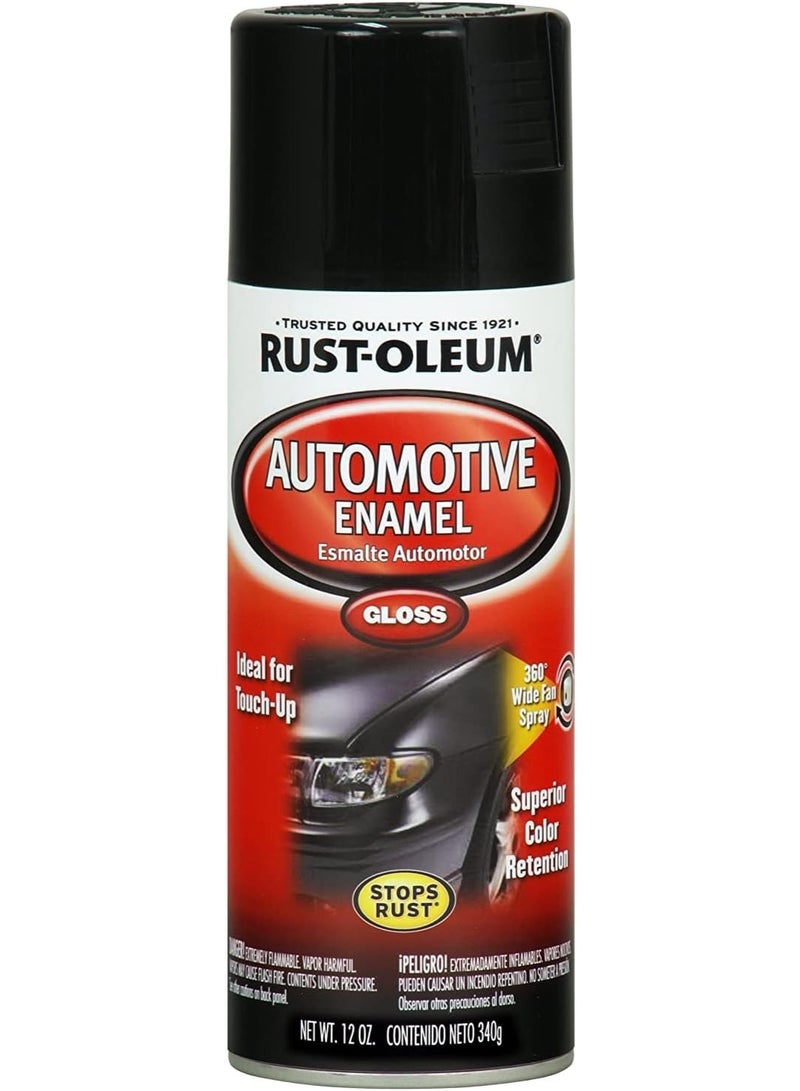 RUST-OLEUM Automotive Enamel Gloss Spray, Black, 340 gm