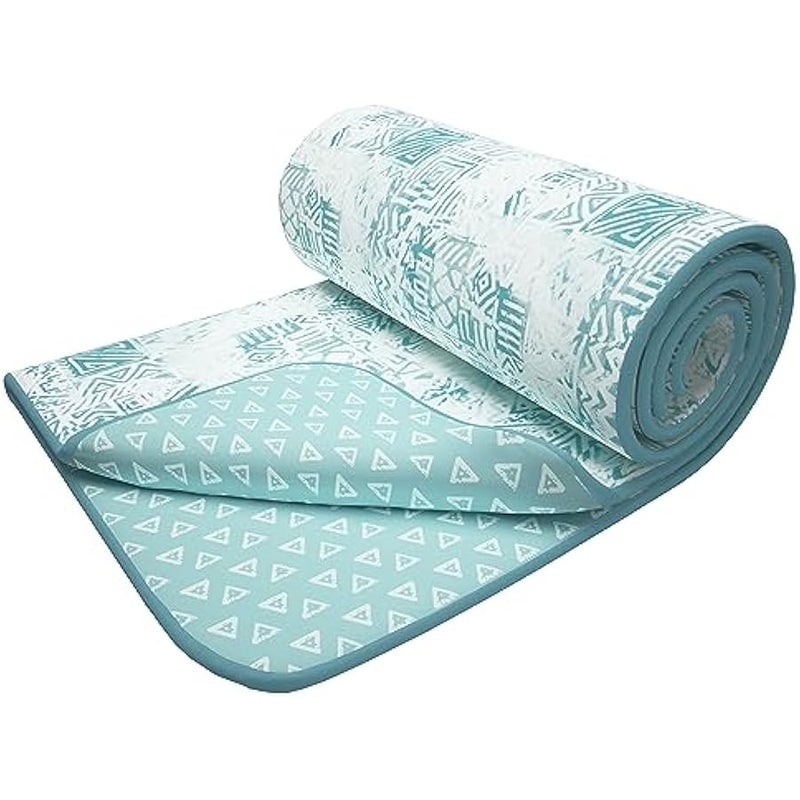 Loquat Dohar Single Bed Cotton, Blanket for Winter,100% Cotton Reversible Light Weight Dohar Single| 144 X 220 CM|White & Blue - Image 1