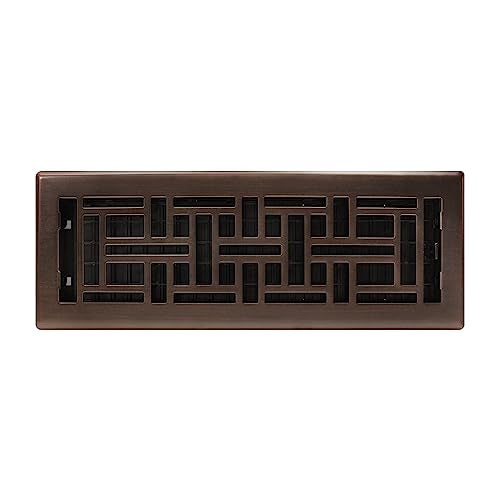 Decor Grates AJH414-RB Oriental Floor Register, 4x14 Inches, Rubbed Bronze Finish - Image 4