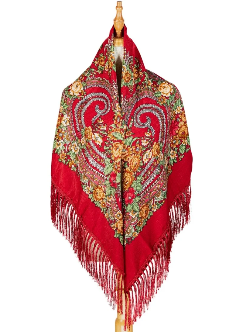Ulyana Women's Eastern European Cotton Tassel Shawl