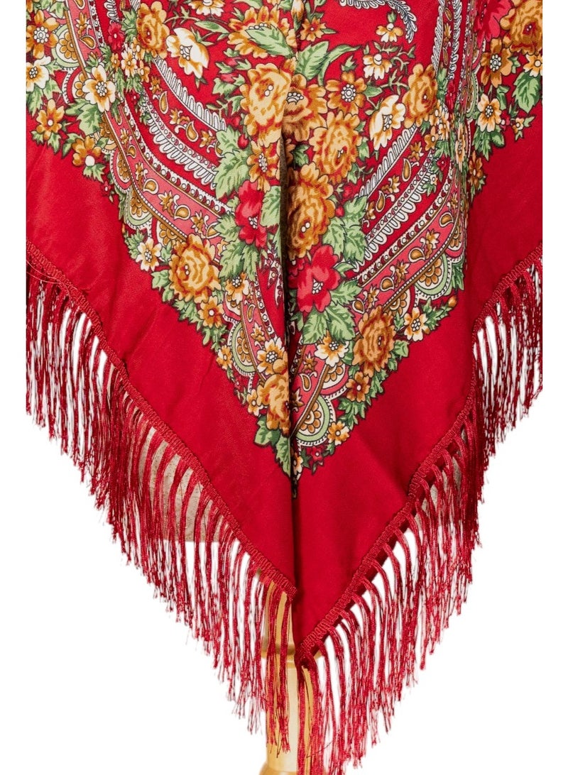 دىدانيالا شال نسائي قطني شرقي أوروبي بشراشيب من أوليانا - Image 5