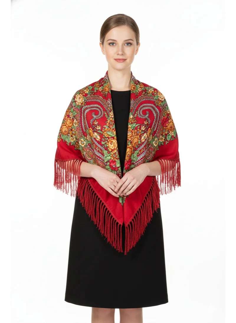 D'Daniela Ulyana Women's Eastern European Cotton Tassel Shawl