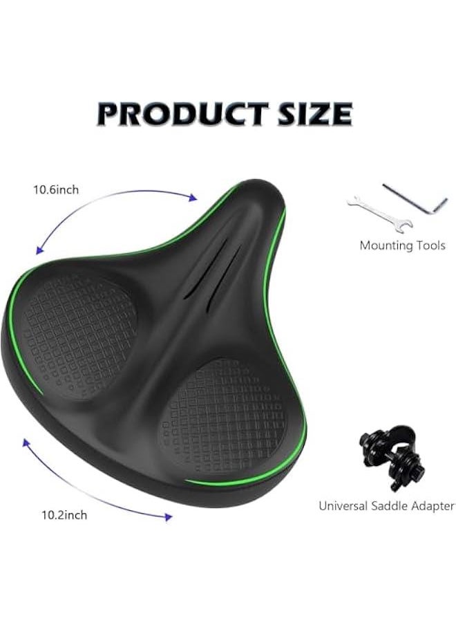 TRASSLE Bicycle Seat, Oversized Extra Thick Bicycle Seat with Dual Shock Ball for Sport or Road Bikes, Memory Foam Wide Bicycle Saddle Unisex Suitable, Easy Installation with Installation Tool  - Image 2