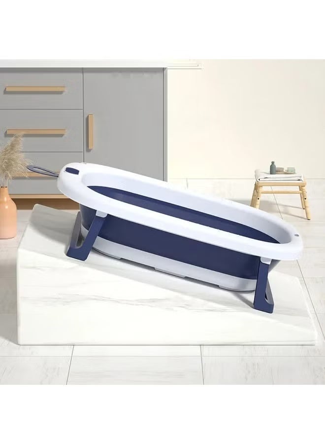 حوض استحمام أطفال قابل للطي بشاشة عرض رقمية لدرجة الحرارة ومضاد للانزلاق - أزرق - Image 3