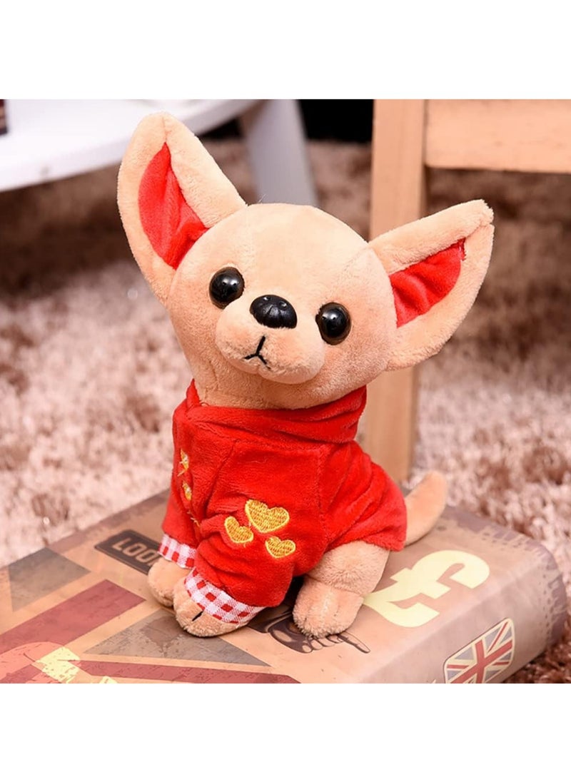 Generic - Chihuahua Plush Stuffed Animal, Stuffed Chihuahua Dog Plush Toy, Great Gift for Kids Home Decoration (Red - 17CM) - Image 1