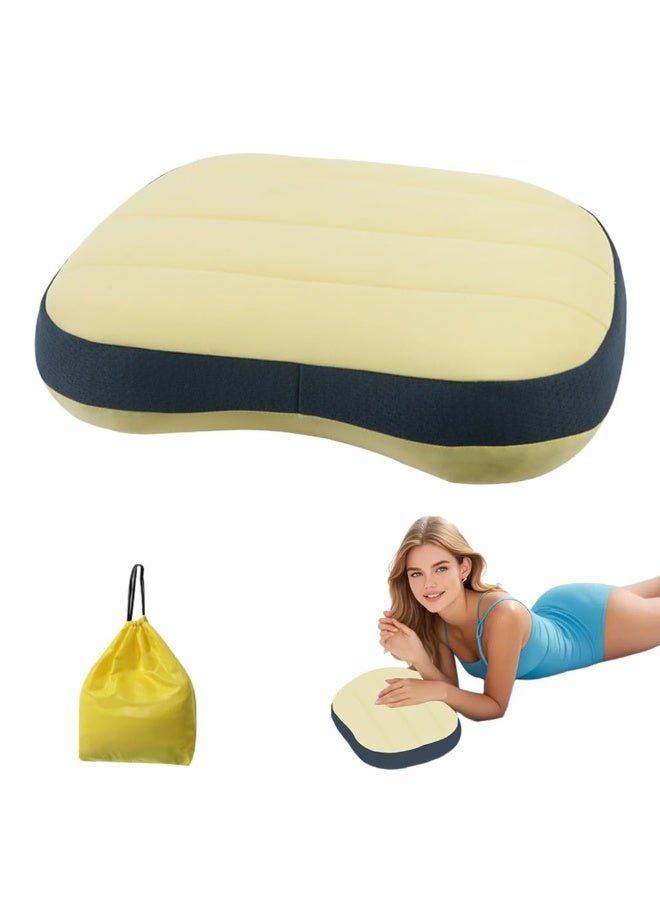 HASTHIP® Air Pillow Travel, Receptable Camping Comfort Cotton Cover, Multipurpose Lumbar Back Support, for Camping, Hiking, Travel, with Storage Bag