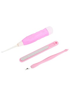 Thoraya 3pcs / Set Baby Children Adult Care Kit LED Flashlight Earpick + Nail File + Dead Skin Remover  - Image 1