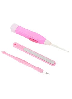Thoraya 3pcs / Set Baby Children Adult Care Kit LED Flashlight Earpick + Nail File + Dead Skin Remover  - Image 5
