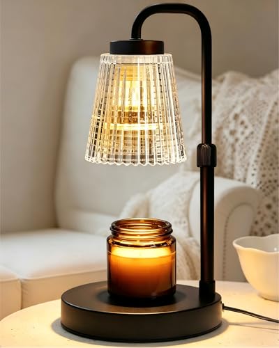 Banbanda Candle Warmer Lamp with Timer: Mothers Day Gifts, Birthday Gifts for Women, House Warming Gifts New Home Decor – Height Adjustable Candle Lamp - with 2 Bulbs - Image 1