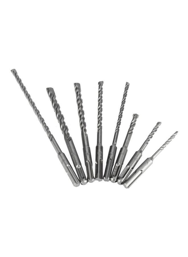 NIBEMINENT 8-Piece Electric Hammer Shank Drill Bit Set Silver - Image 2