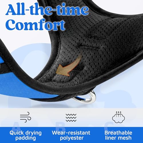 Doggo Bite Premium Reflective Dog Vest Harness| Soft Breathable| Padded Handle| Adjustable Straps & Luxury Buckle| No-Choke with Free Designer Leash-19mm| Chest (13-22 inch) All Small Breeds 4-13 Kg - Image 4