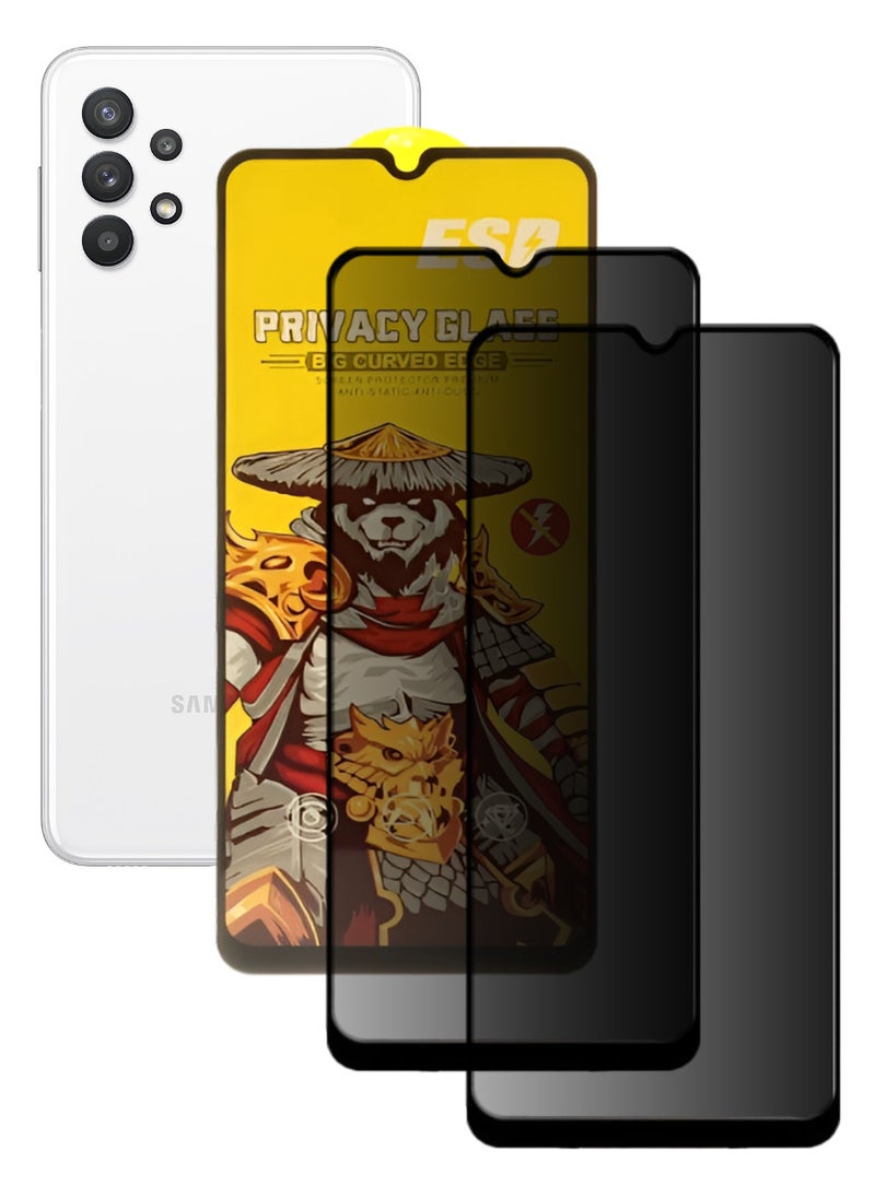 ESD 2 Pieces Tempered Dustproof Privacy Glass Screen Protector Compatible For Samsung Galaxy A32 5G - Image 1