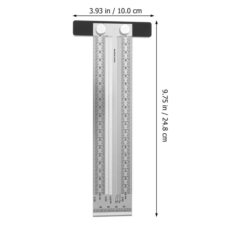 200mm Woodworking Ruler T Square Multi Function Precision Marking Measuring Tool - Image 3