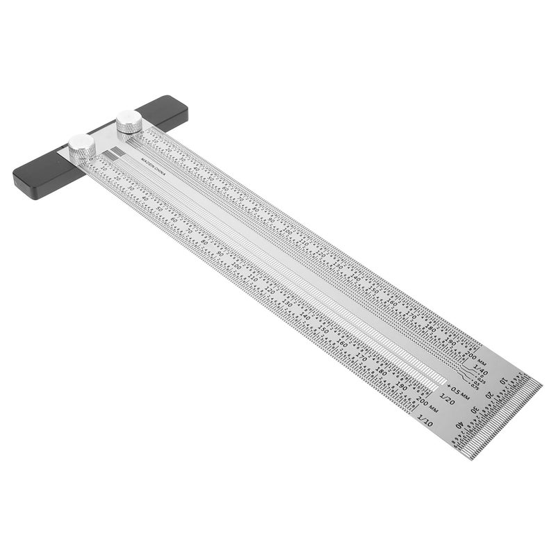 200mm Woodworking Ruler T Square Multi Function Precision Marking Measuring Tool - Image 2