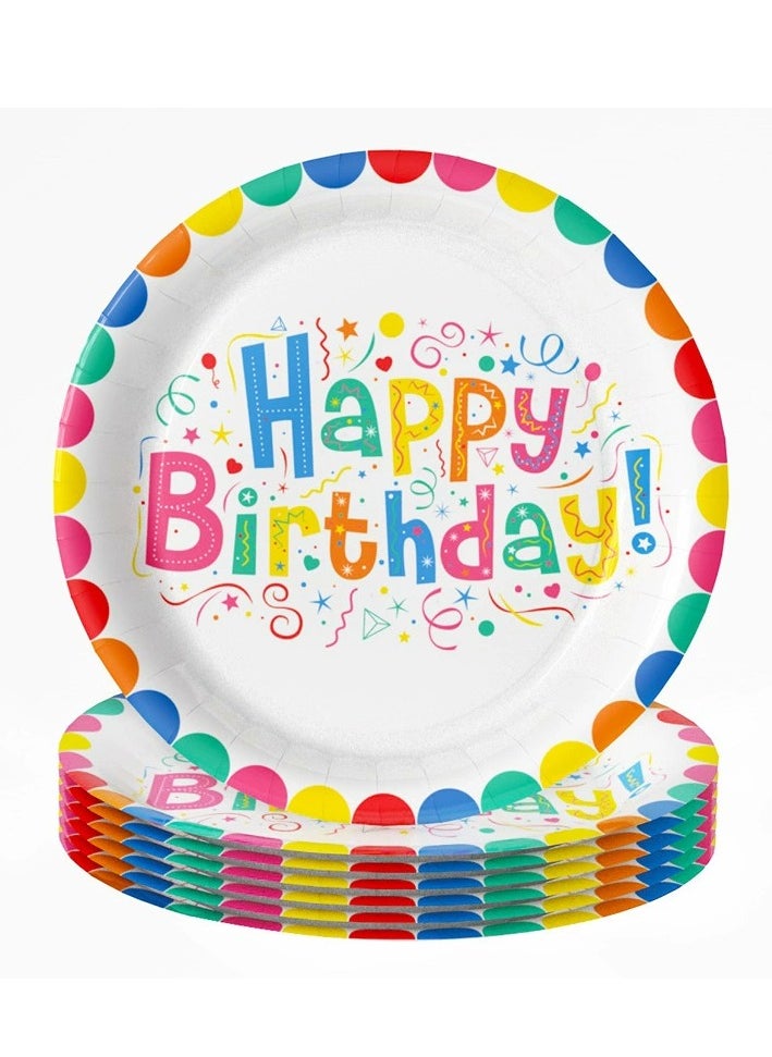 Generic - 70PCS Happy Birthday Party Supplies Include Plates, Cups, Napkins, Spoons, Forks, Knives for Boys and Girls Party Supplies and Decorations (70 Pieces Happy Birthday Set) - Image 1