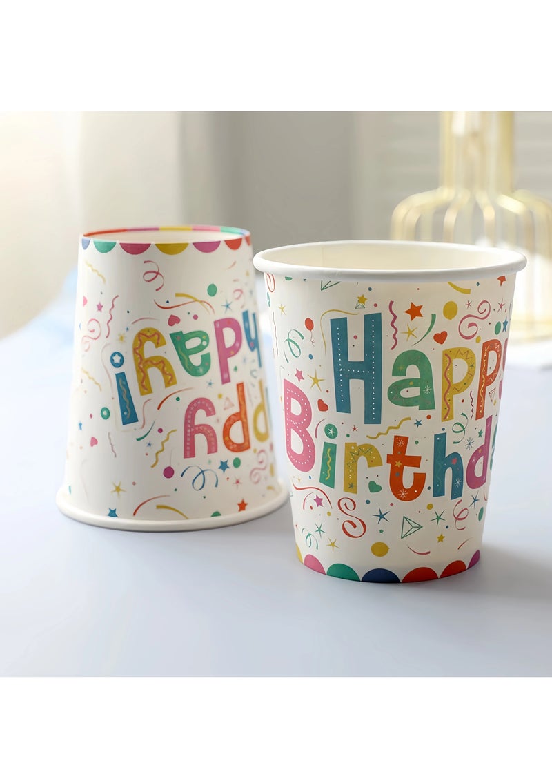 Generic - 70PCS Happy Birthday Party Supplies Include Plates, Cups, Napkins, Spoons, Forks, Knives for Boys and Girls Party Supplies and Decorations (70 Pieces Happy Birthday Set) - Image 1