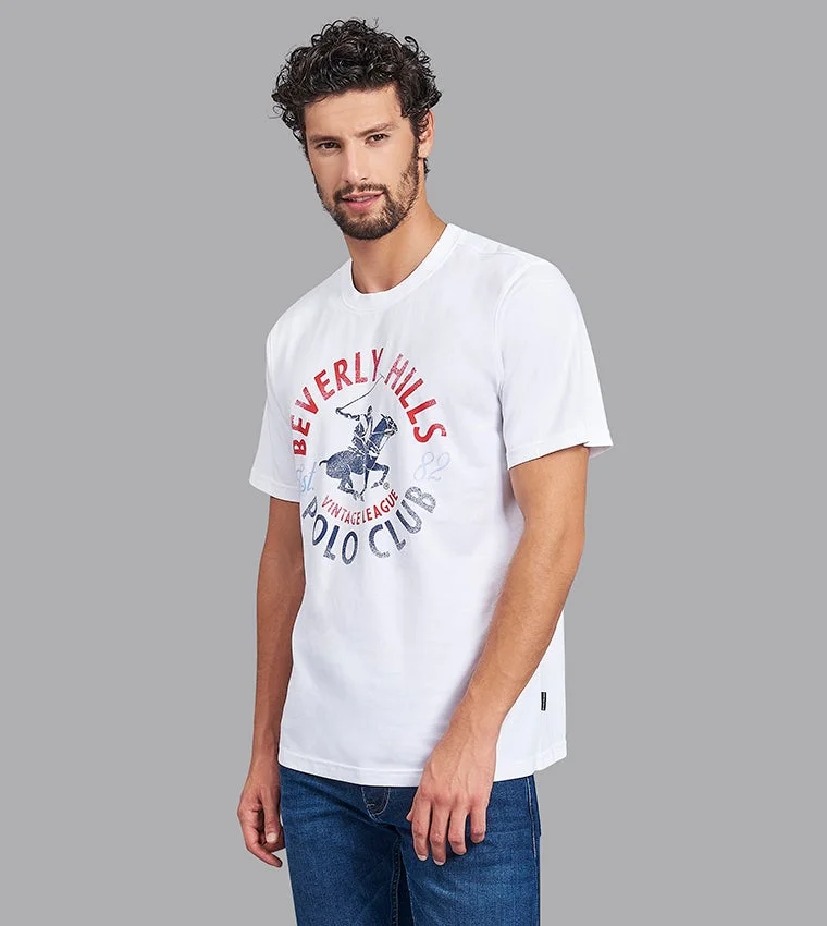 Regular Fit Graphic Print Crew-Neck T-Shirt