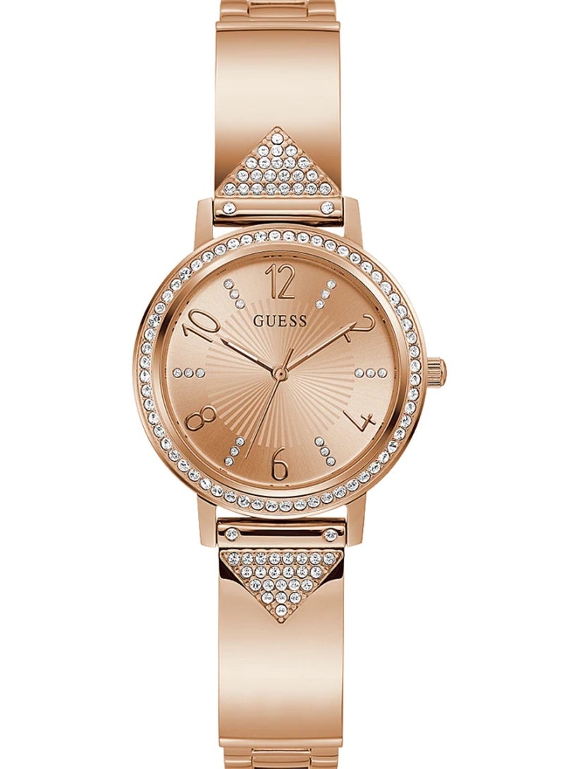 GUESS Tri Luxe Women's Rose Gold Tone Case Rose Gold Tone Stainless Steel Watch - GW0474L3 - Image 1