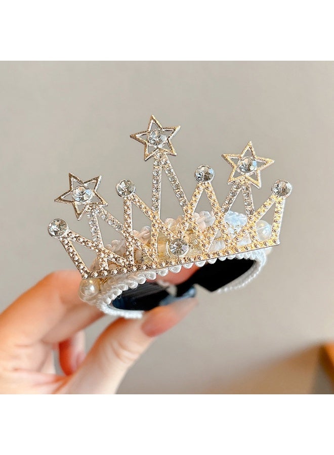 Nariele New Children's Pearl Crown Ball Hair Buckle