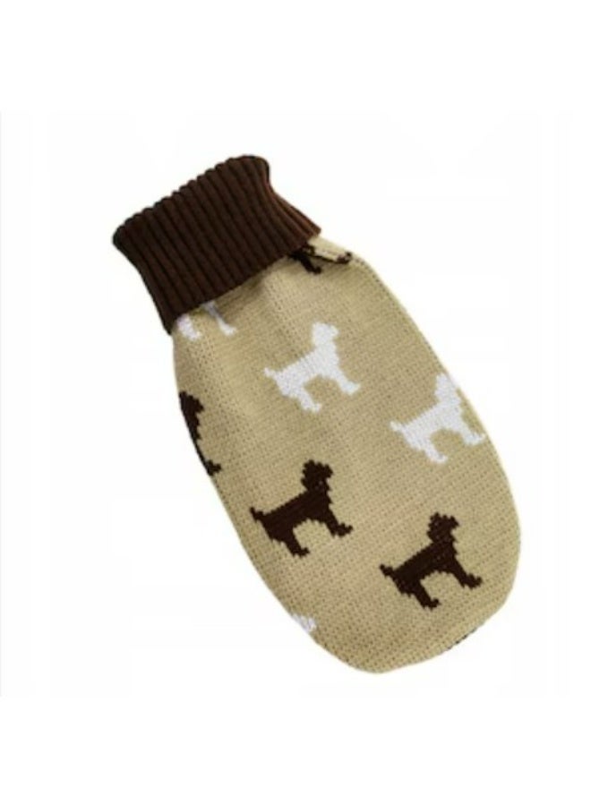 UARONE Medium Cozy Pet Sweater – 12 Inch (Back 30cm, Neck 30–40cm, Chest 34–46cm) – Soft & Warm Winter Wear for Dogs & Cats - Image 1