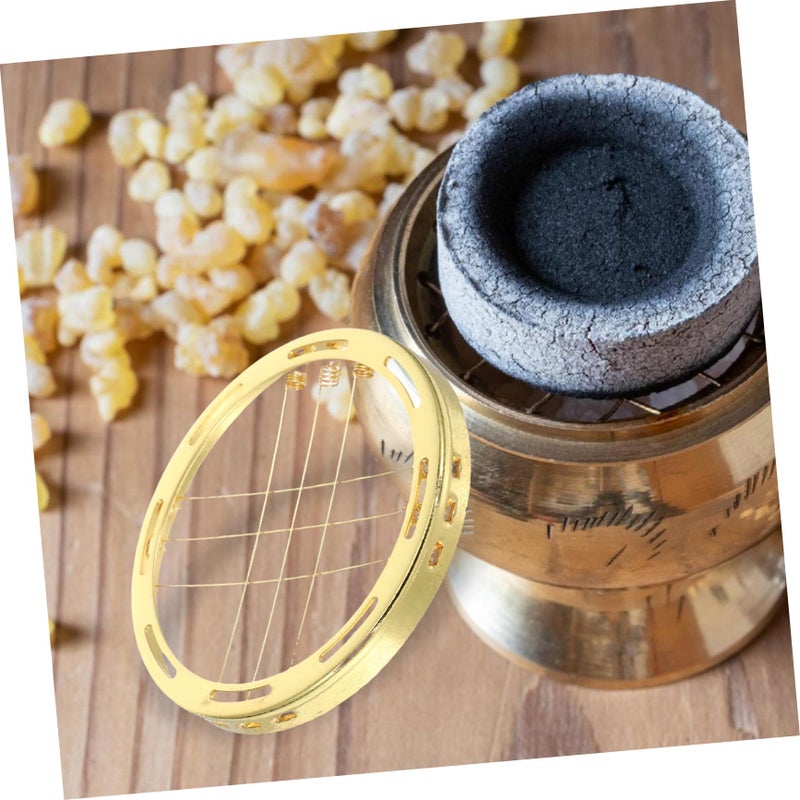Golden Incense Burner Tray Holder For Sticks Cones And Charcoal Aromatherapy Home Fragrance - Image 5