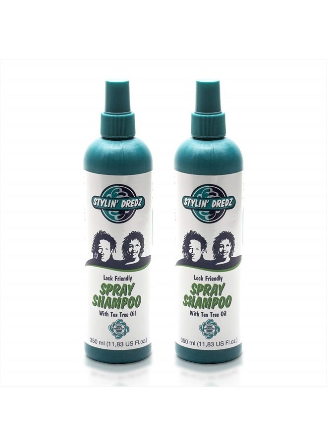 Stylin Dredz شامبو بخاخ - شامبو دريدلوك - خالي من الرواسب مع زيت شجرة الشاي - 350 مل عبوة من 2 - Image 1
