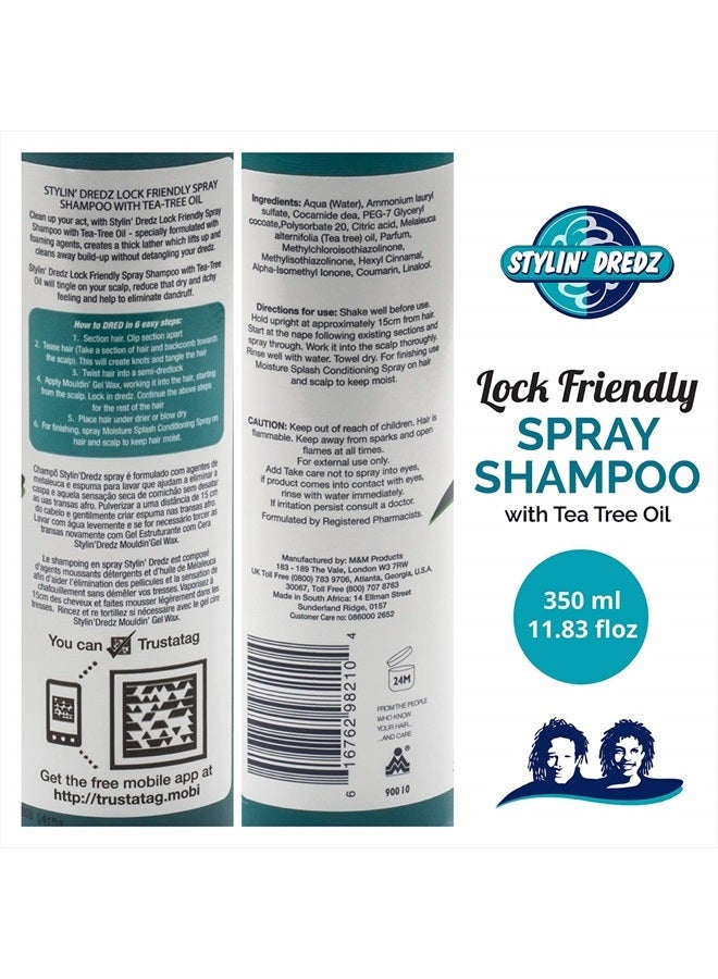 Stylin Dredz شامبو بخاخ - شامبو دريدلوك - خالي من الرواسب مع زيت شجرة الشاي - 350 مل عبوة من 2 - Image 2