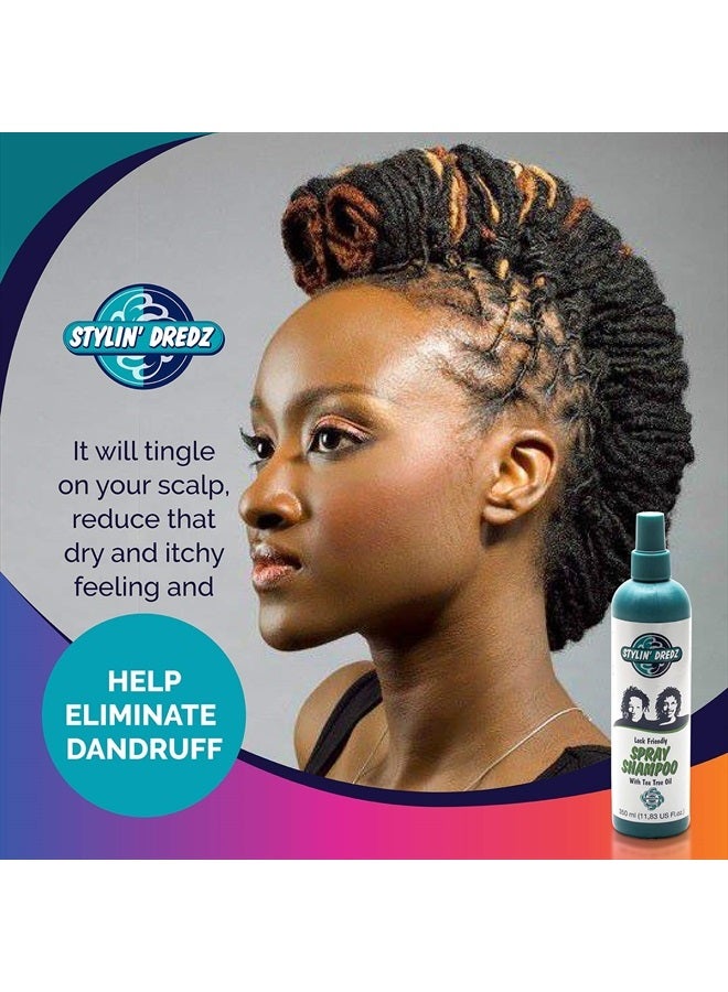 Stylin Dredz شامبو بخاخ - شامبو دريدلوك - خالي من الرواسب مع زيت شجرة الشاي - 350 مل عبوة من 2 - Image 5