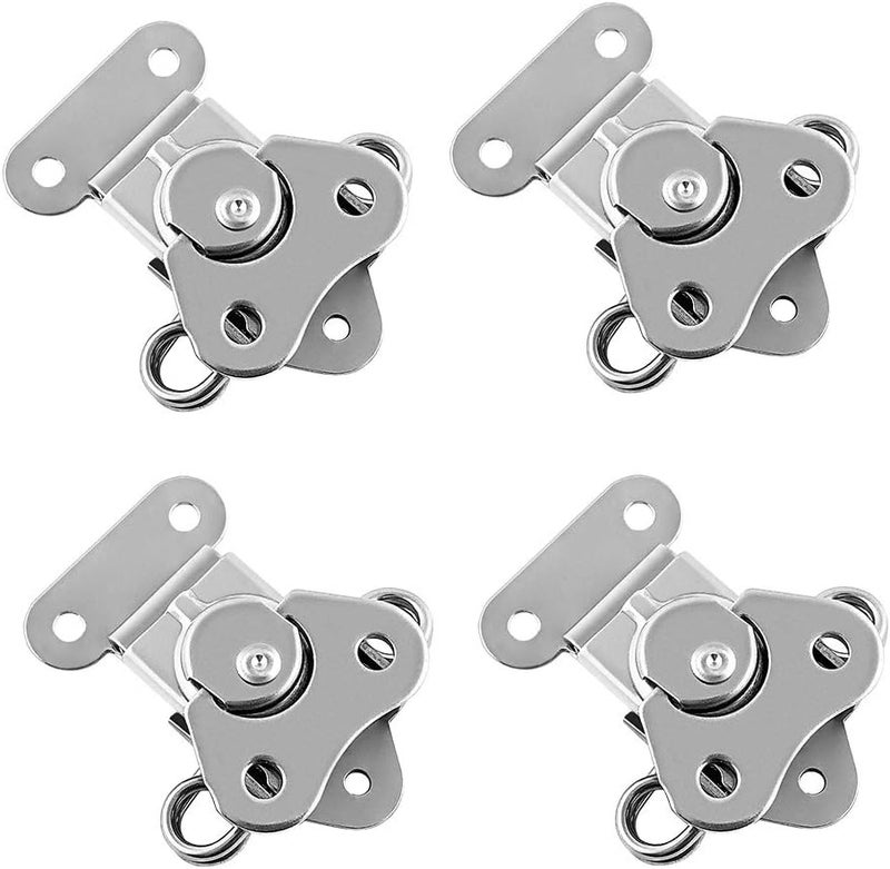 QWORK Heavy Duty Stainless Steel Latch for Flight Cases and Equipment Boxes, 4 Pack 2" x 1-1/2", High Working Loads, Excellent Anti-Corrosion - Image 1