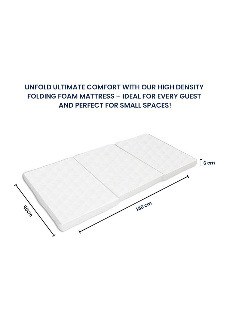 INFINI HOMES - INFINI HOMES Single High Density Foam White Folding Mattress (90W X 180L X 7H) - Image 1